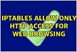 Iptables Allow only HTTP access for web browsing